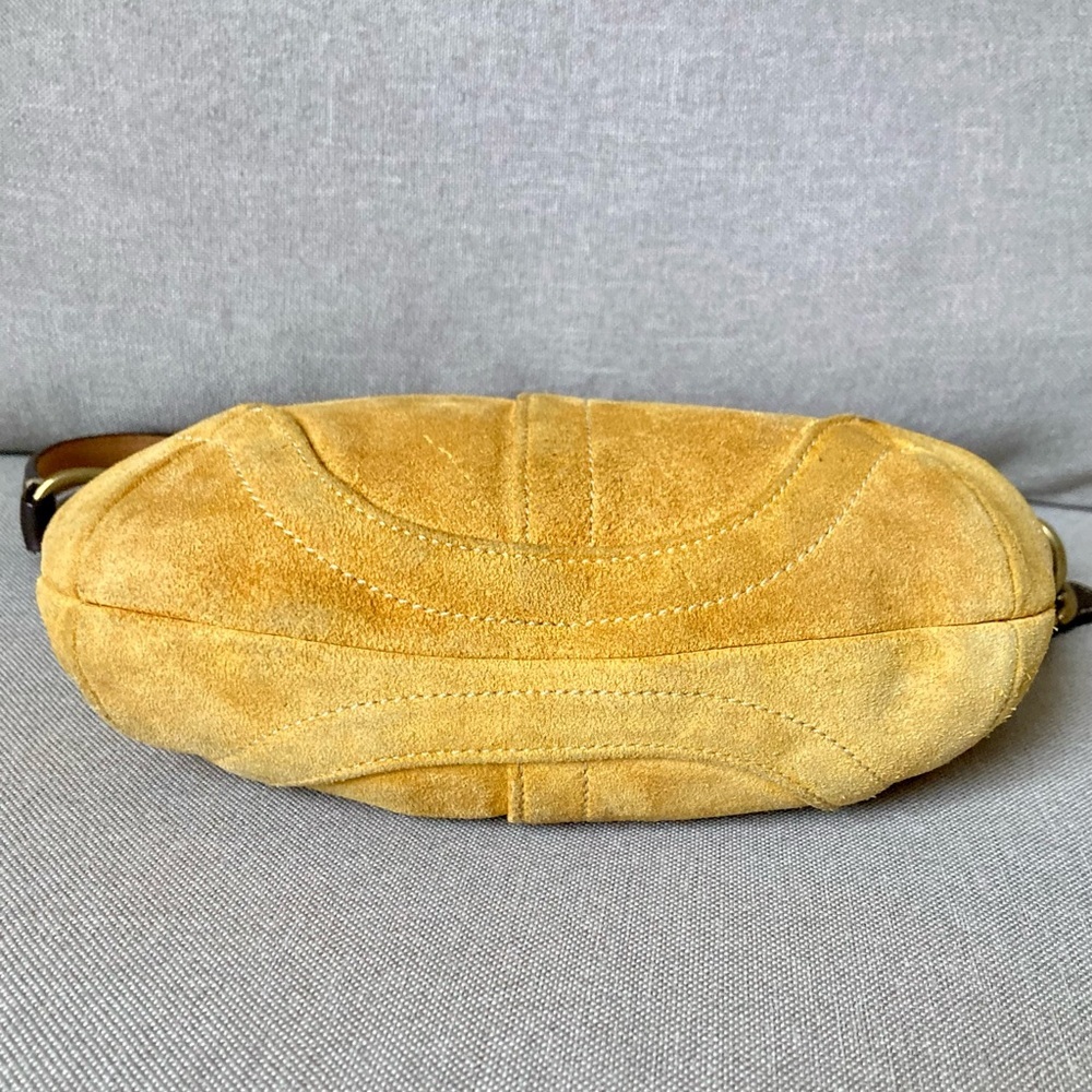 Vintage Coach Soho 4284 Suede Hobo Bag | Mustard Suede | Y2K Archive - Picture 6 of 8
